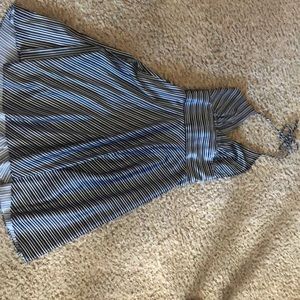 B Moss dress. Black with white stripes